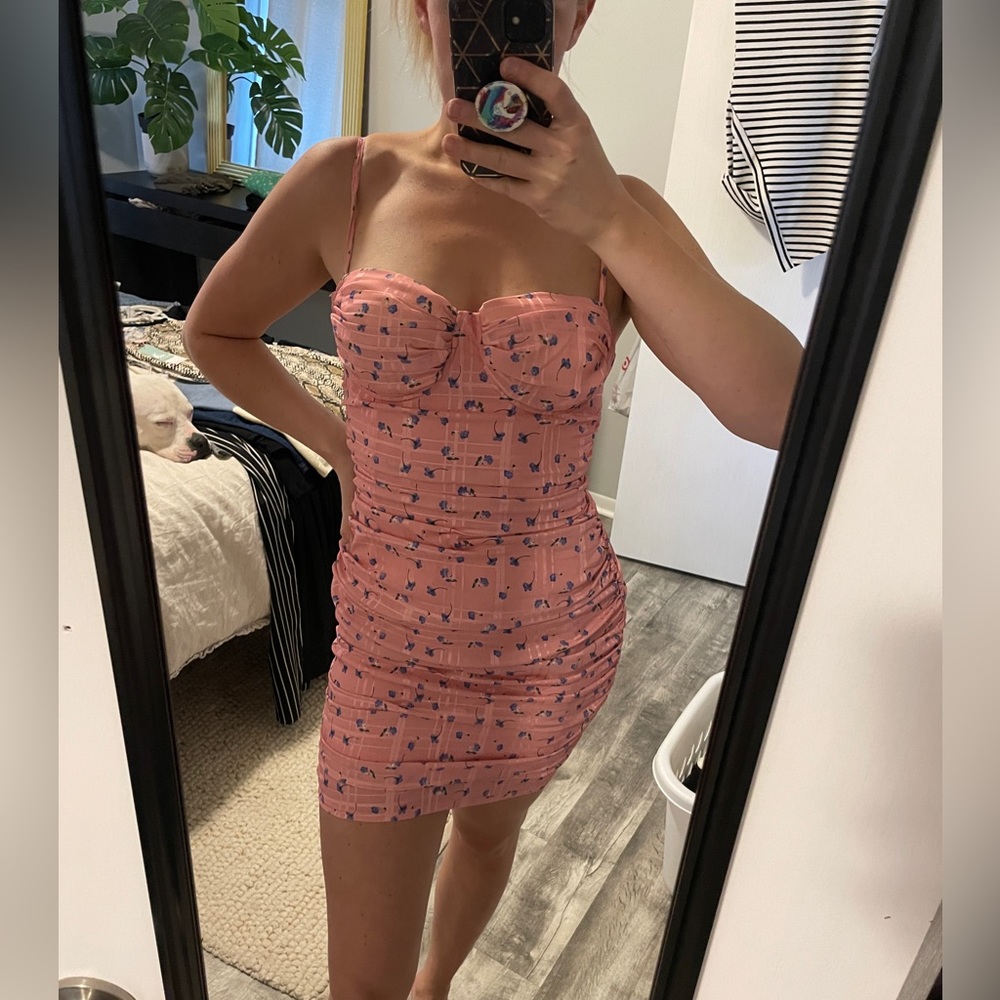 PrettyLittleThing pink mini dress